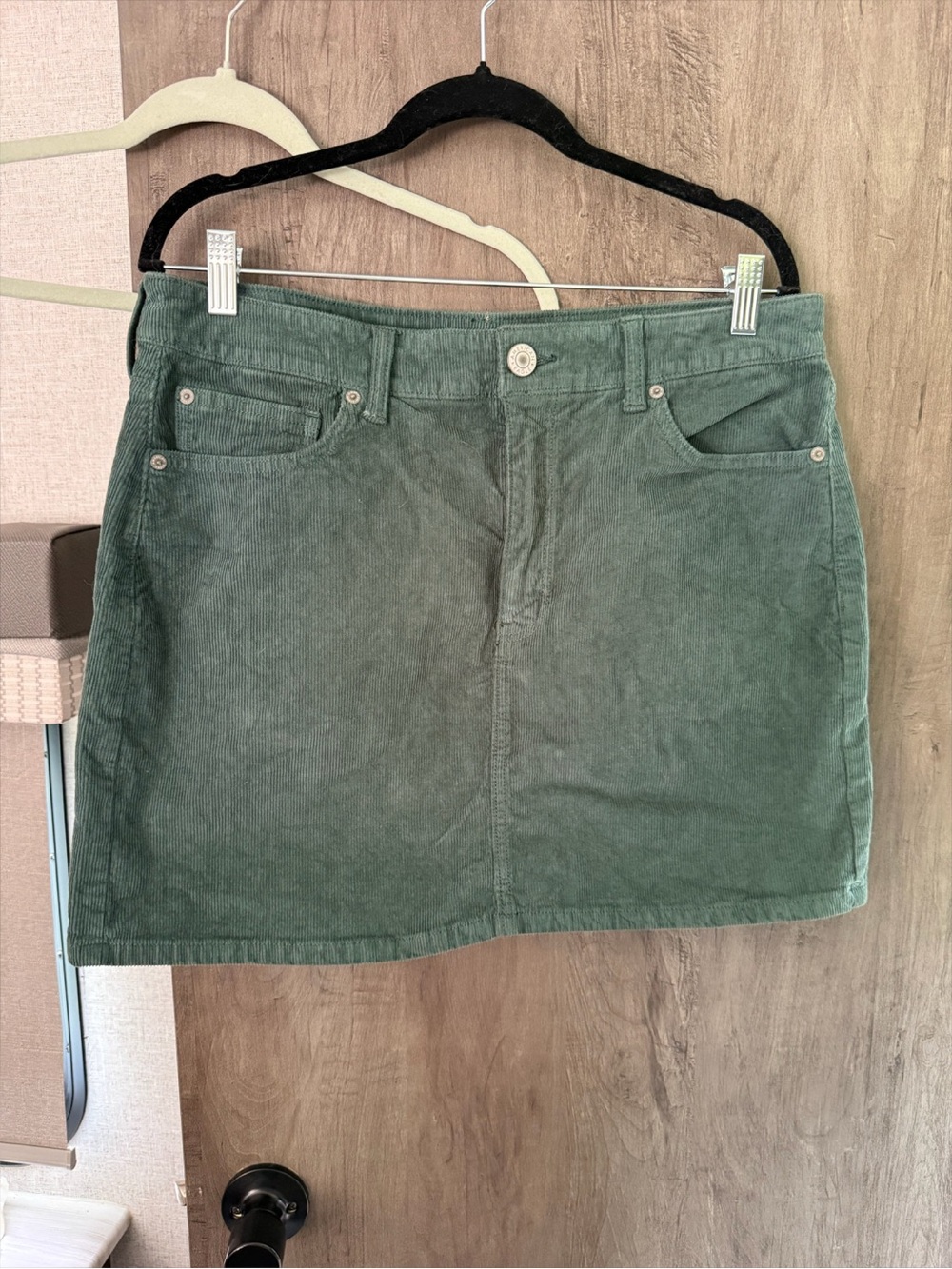 American Eagle Outfitters Green Corduroy Mini Skirt